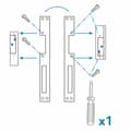 Miniatyrbilde 4 av 4: Elektrisk lås Extel WECA 90301.4 Aluminium