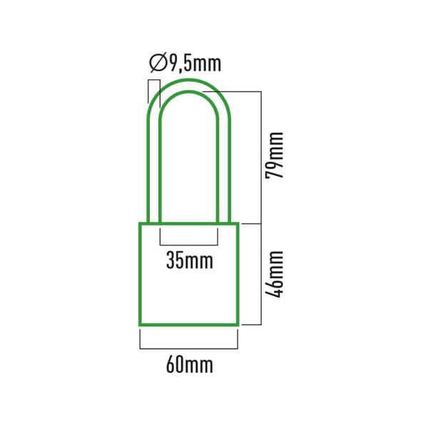 Avainriippulukko EDM 85231 Messinki 60 x 90 mm