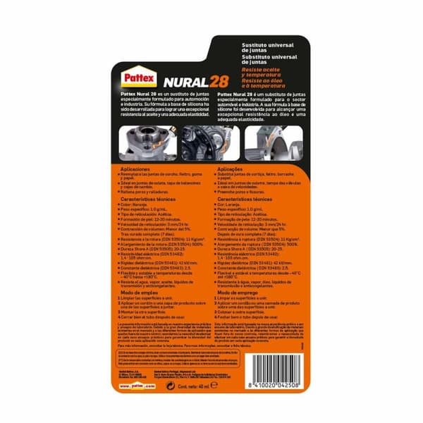 Pikatarra Pattex Nural 28 40 ml Oranssi