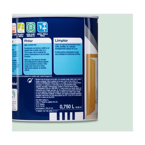 Lakka Bruguer 5298031 Viimeistelylakka 750 ml Mint Satiiniviimeistely
