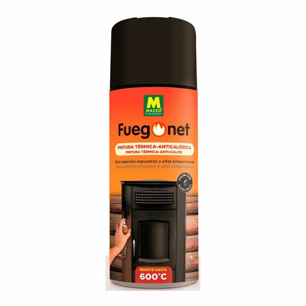 Antikalorinen maali Massó Fuegonet Spray Musta 400 ml