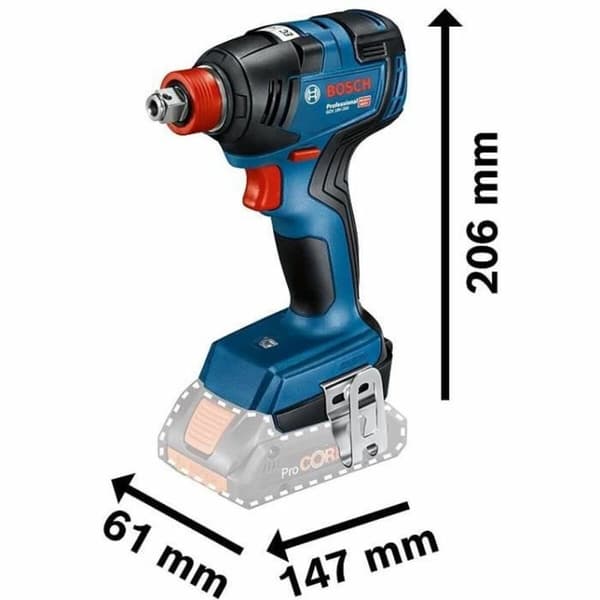 Pora ja tarvikesetti BOSCH GDX Elektroninen 18 V