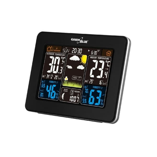 Monitoiminen sääasema Greenblue GB523 Musta