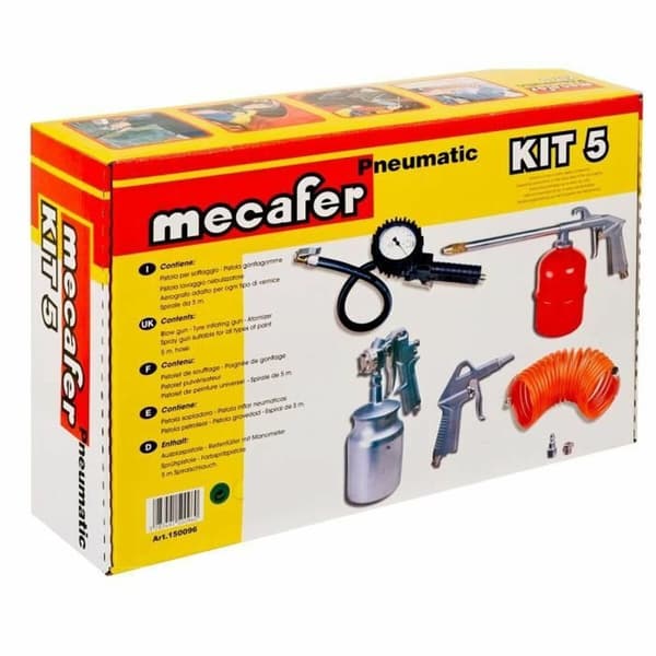 Air compressor accessory kit MECAFER 5 Kappaletta