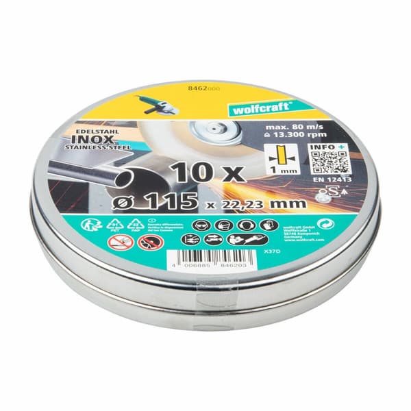 Leikkauslevyt Wolfcraft 8462000 Ø 115 mm (10 osaa)