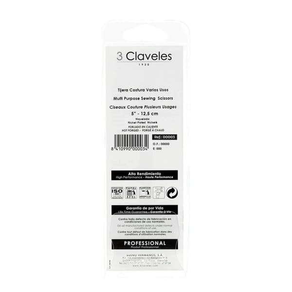 Ompelusakset 3 Claveles 5" Pystysuuntainen