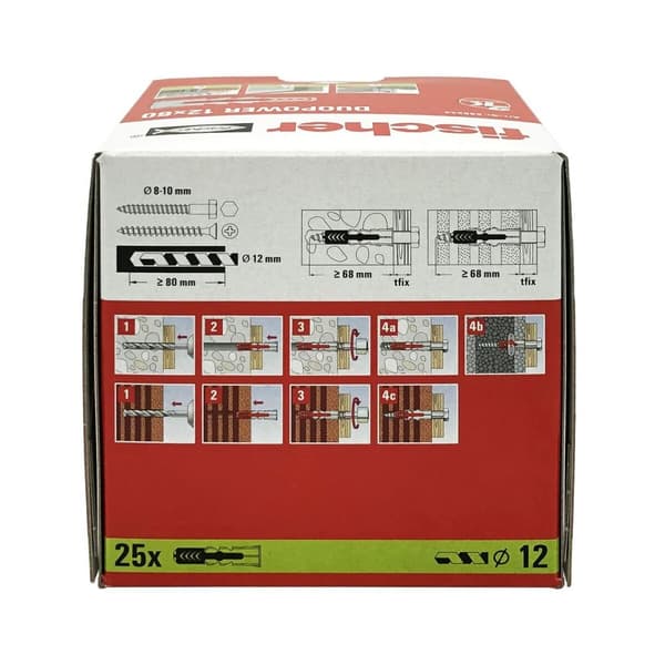 Dobbar Fischer DuoPower 538243 Nylon Ø 12 x 60 mm (25 antal)