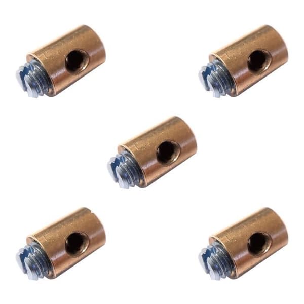 Kabelklämma - Universal - Set om 5 - Diameter 5,5 mm - Längd 7,5 mm - Max kabel 2,2 mm