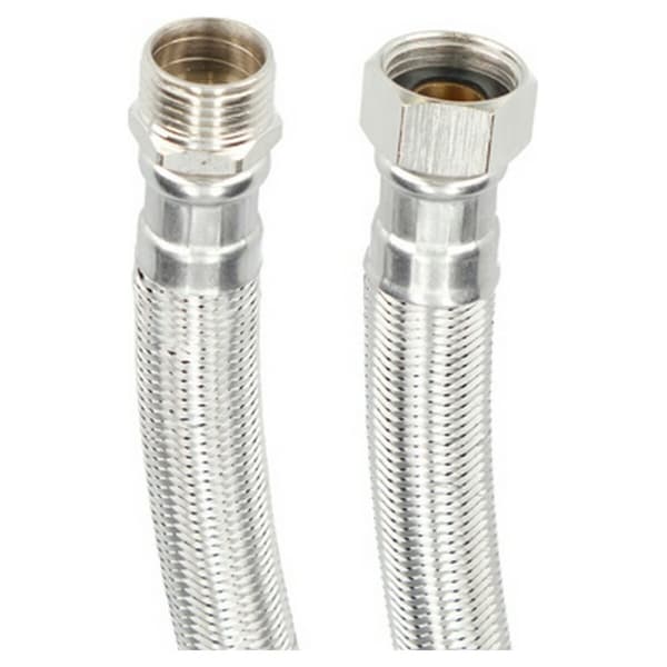 Slange Fontastock Rustfritt stål AISI 304 EPDM Støpsel 1/2" - Stikkontakt 1/2" 25 cm
