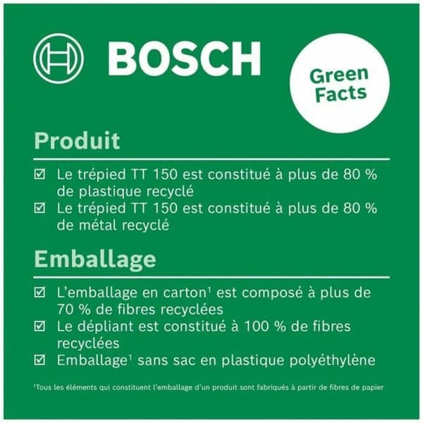 Bærbart stativ BOSCH TT150