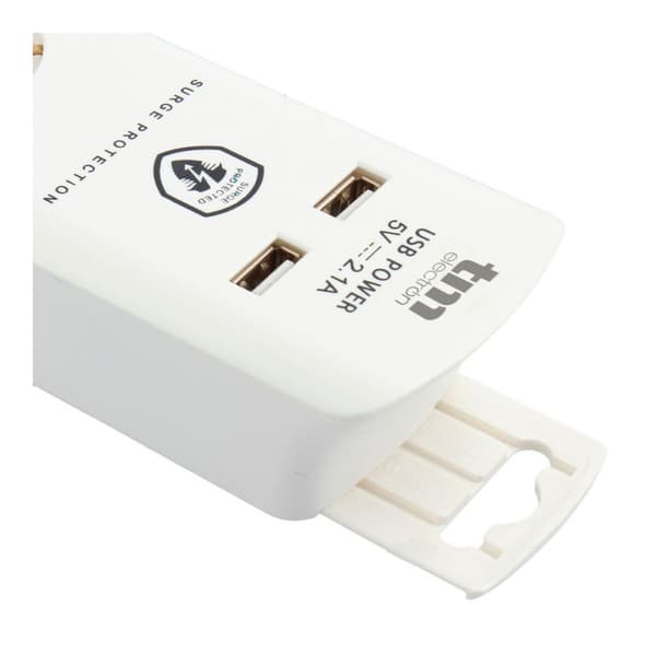 Jatkorasia - 6 pistoketta kytkimellä TM Electron 230 V