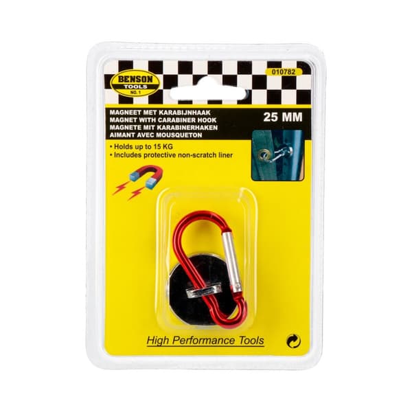 Karbiinihaka Bensontools Punainen Magneetti Teräs (2,5 cm)