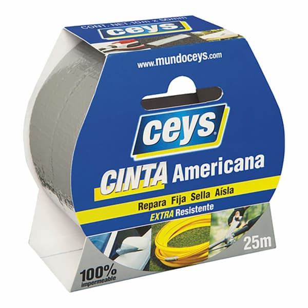 Ilmastointiteippi Ceys Hopeinen (25 m x 50 mm)