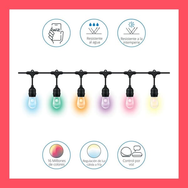 LED-krans Wiz Multicolour 8 W