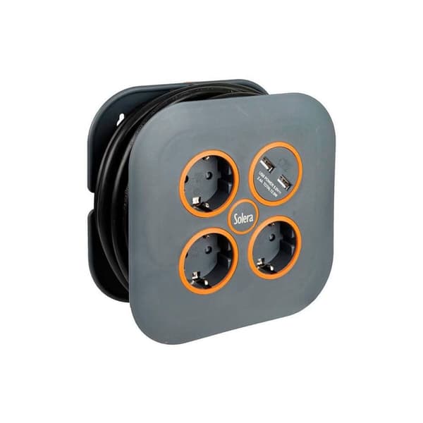 Schuko 3-suuntainen haaroitusadapteri Solera 7321usb