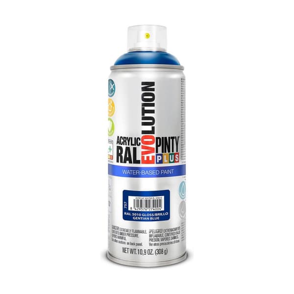 Spraymaali Pintyplus Evolution RAL 5010 Vesipohjainen Gentian Blue 400 ml