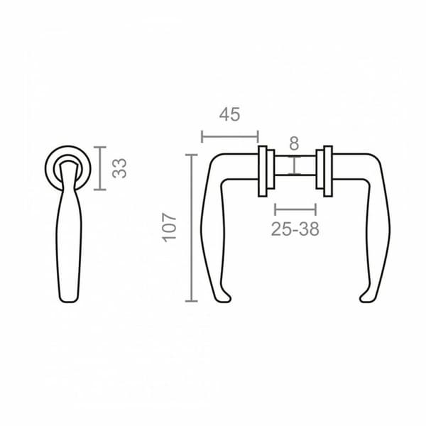 Kahvasetti EDM 85442 232 Alumiini Ø 38 mm