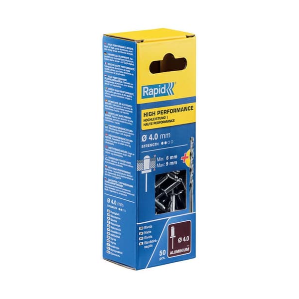 Nitar Rapid 5000384 Axel Ø 4 x 12 mm Aluminium (50 antal)