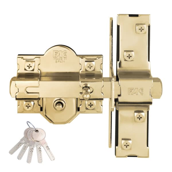 Säkerhetslås Fac 946-rp/80 UVE Anti-Bumping Gyllene Stål 50 mm