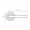 Miniatyrbild 3 av 3: Handtag med ros EDM 85437 606 Aluminium Ø 50 mm
