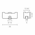 Miniatyrbild 3 av 4: Lager EDM 85473 Inasa 151 rd12 Stål 36 x 12 mm (2 antal)
