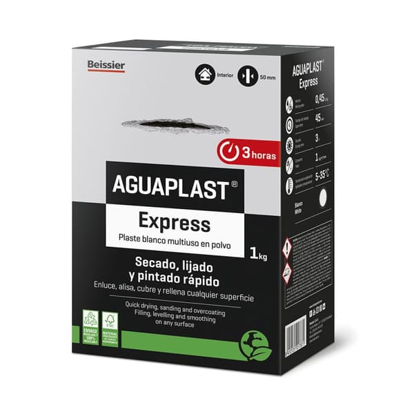 Jauhekitti Aguaplast Express Valkoinen 1 kg