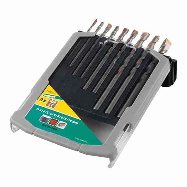 Spolset Wolfcraft 7109000 Cement 9 Delar