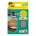 Miniatyrbild 2 av 9: Slippapper med flera hål för excenterslipmaskin Wolfcraft 1107000 Ø 125 mm 80 g 5 antal