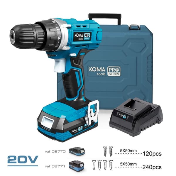 Borr- och tillbehörssats Koma Tools Pro Series Skruvmejsel 70 piezas