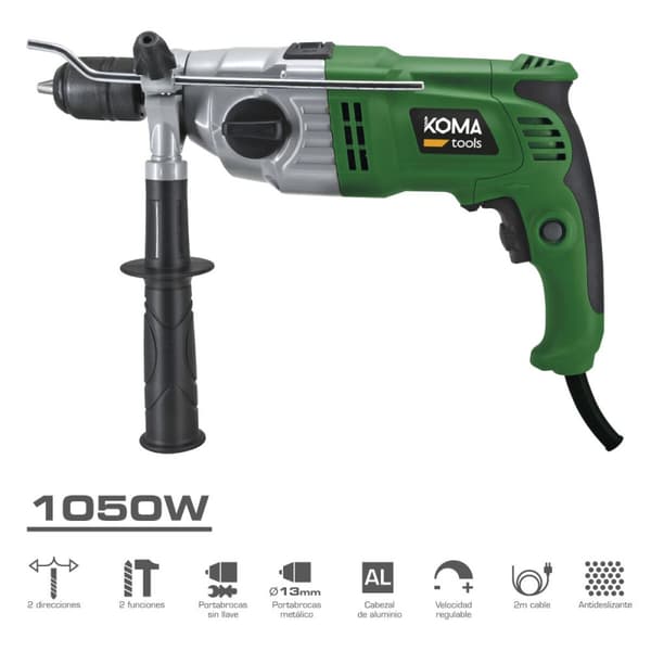 Borr- och tillbehörssats Koma Tools 1050 W 220-240 V