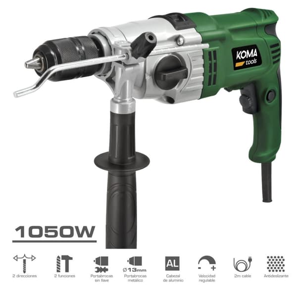 Borr- och tillbehörssats Koma Tools 1050 W 220-240 V