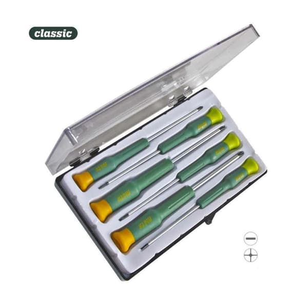 Sats med precisionsskruvmejslar Mota DMV pH Platt 2 mm 3" 2,5 mm 1,5 mm 6 Delar