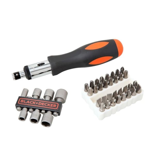 Skruvmejsel med flera ändbitar Black & Decker a7062-xj