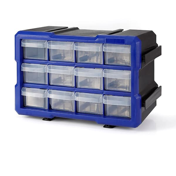 Flerfunktionslådor Workpro Transparent 12 lådor Stapelbara