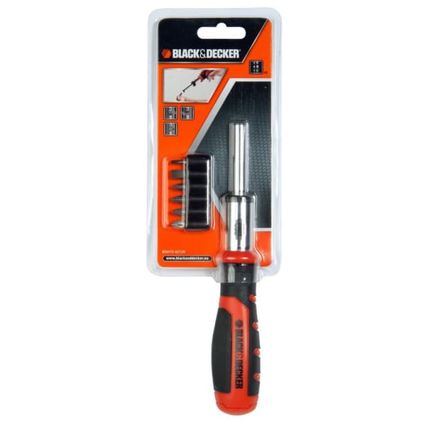 Bit set with screwdriver Black & Decker BDHT0-62129 6 Kappaletta