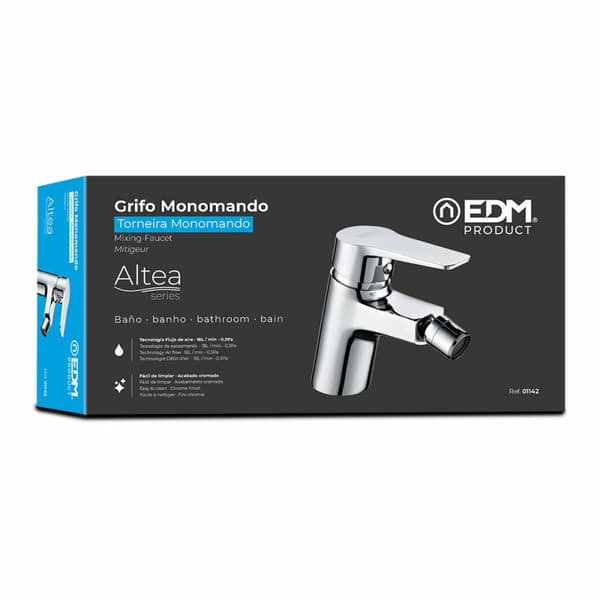 Blandare EDM 01142 Altea Rostfritt stål Mässing Zink Bidé