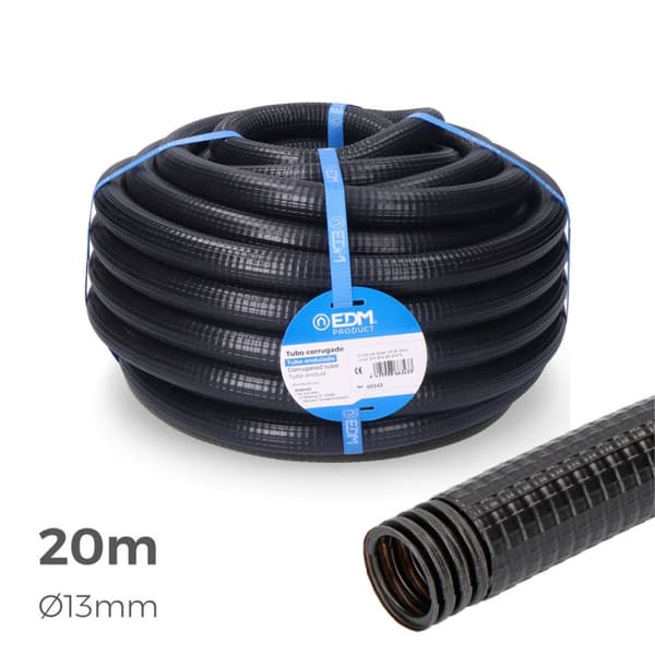 Korrugerad EDM 66323 Ferroplast Ø 20 mm Extern Beklädd (20 m) (1 antal)