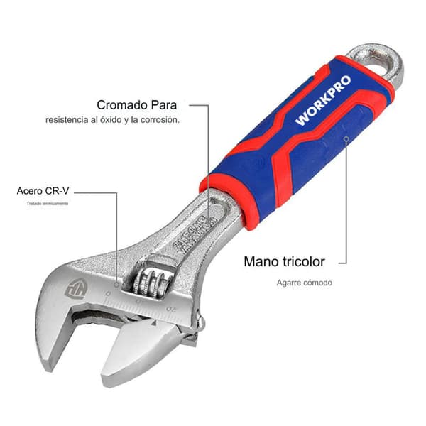 Säädettävä jakoavain Workpro 6" 15 cm