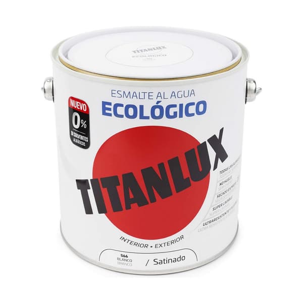 Behandling Titanlux 01t056625 Grundlack Till vatten Vit 2,5 L Satinfinish 2,5 L
