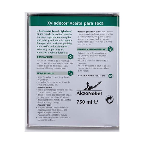 Teakolja AkzoNobel Xyladecor Honung 750 ml Matt