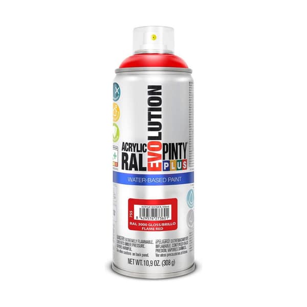 Sprejfärg Pintyplus Evolution RAL 3000 Vattenbaserat Flame Red 400 ml