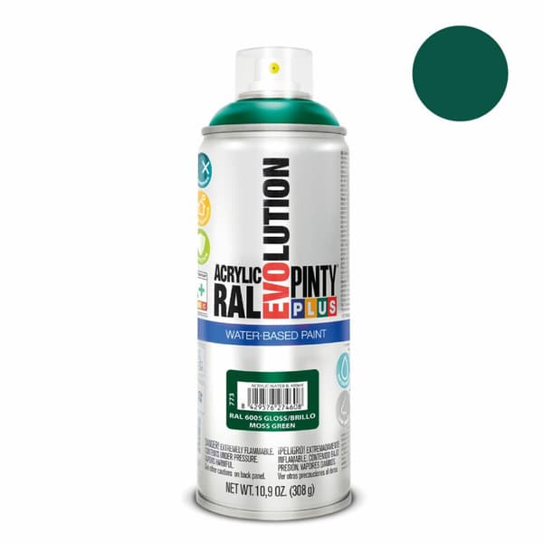 Sprejfärg Pintyplus Evolution RAL 6005 Vattenbaserat Moss Green 400 ml