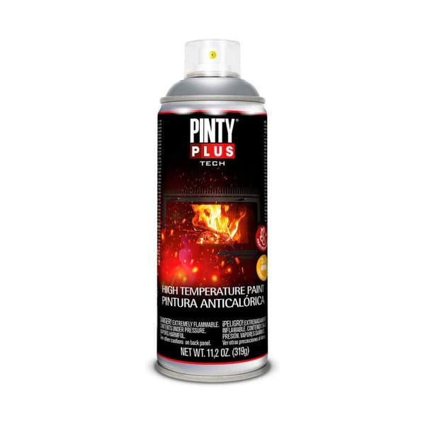 Värmebeständig färg Pintyplus Tech A150 400 ml Spray Silvrig