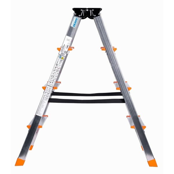 Hoppvikbar trappstege, 4 steg Krause 120403 Silvrig Aluminium