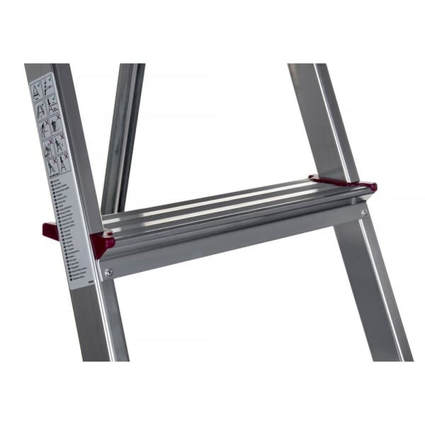 Hoppvikbar trappstege, 4 steg Krause 000705 Silvrig Aluminium
