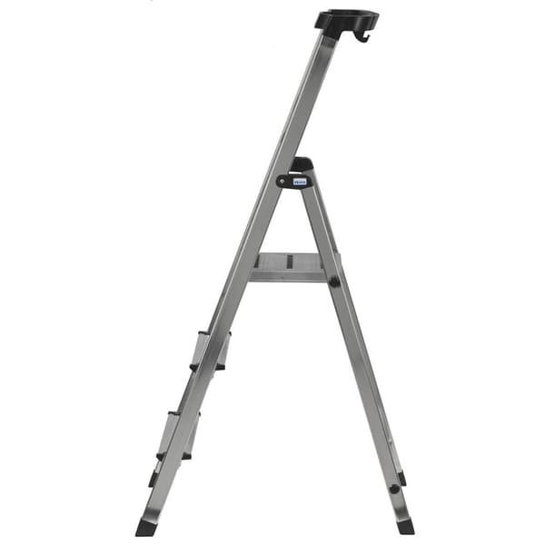 Hoppvikbar trappstege, 3 steg Krause 126313 Silvrig Aluminium