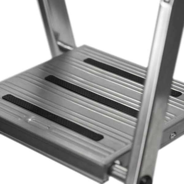 Hoppvikbar trappstege, 3 steg Krause 126313 Silvrig Aluminium