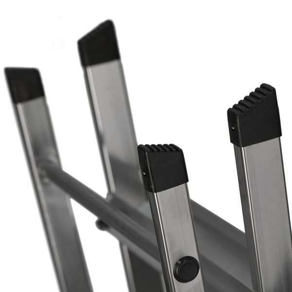 Hoppvikbar trappstege, 3 steg Krause 126313 Silvrig Aluminium
