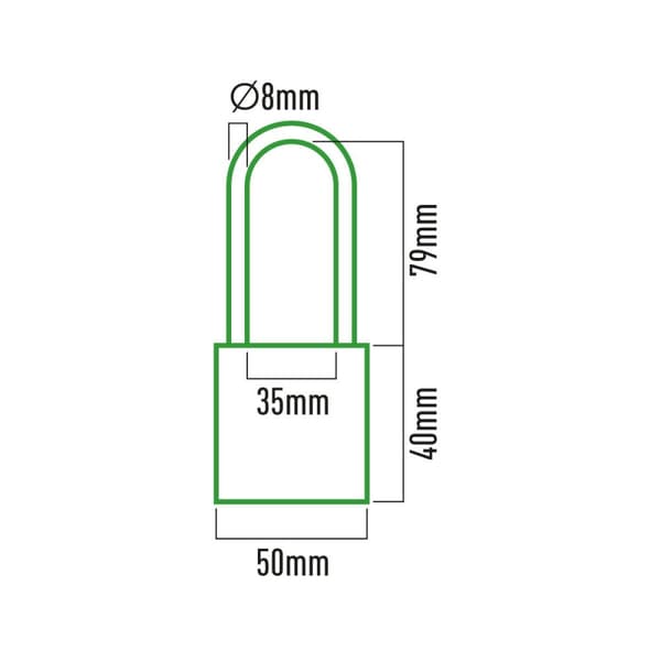 Nøgle hængelås EDM 85230 Kobber 50 x 80 mm
