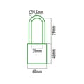Miniatyrbillede 4 af 4: Nøgle hængelås EDM 85231 Kobber 60 x 90 mm